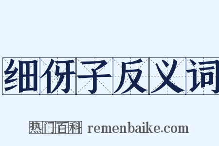 细伢子反义词是什么意思的图片